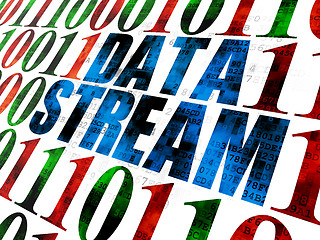 Image showing Data concept: Data Stream on Digital background