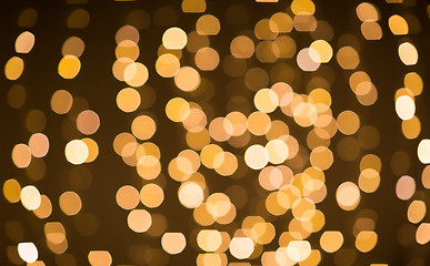 Image showing blurred golden lights bokeh