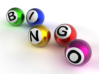 Image showing Bingo Balls Showing Luck At Lottery