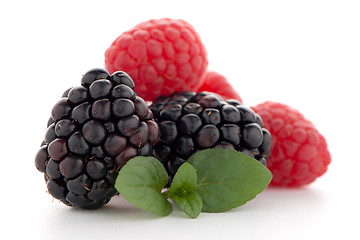 Image showing Raspberry with blackberry 