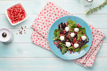 Image showing Green salad on plate