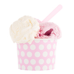 Image showing Ice cream scoop in paper cup