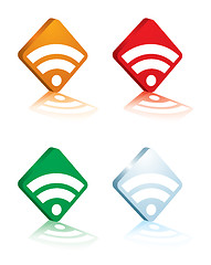 Image showing rss logo white