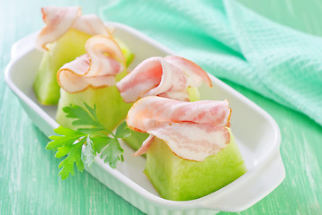 Image showing ham and melon