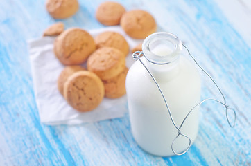 Image showing cookies and milk