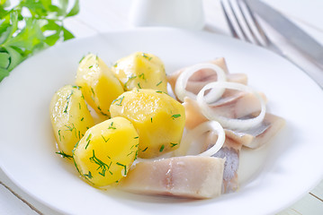 Image showing potato and herring