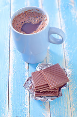 Image showing cocoa drink and chocolate