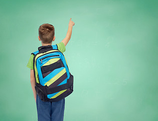 Image showing happy student boy with school bag