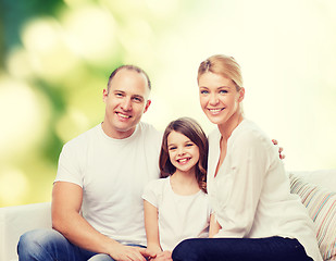 Image showing happy family at home