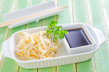 Image showing sprouts and soy sauce