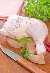 Image showing raw chicken leg