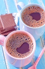 Image showing cocoa drink and chocolate