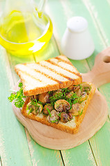 Image showing bread with mushroom