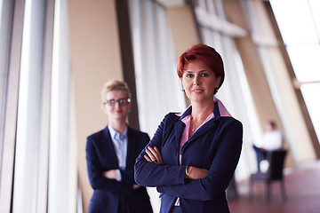 Image showing business woman goup at modern bright office