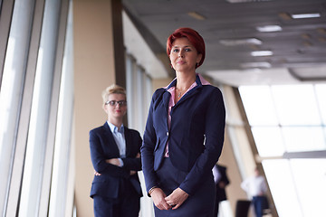 Image showing business woman goup at modern bright office