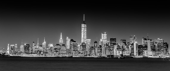 Image showing New York City Manhattan downtown skyline