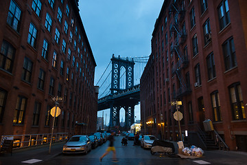 Image showing Manhattan Bridge, New York City, USA.