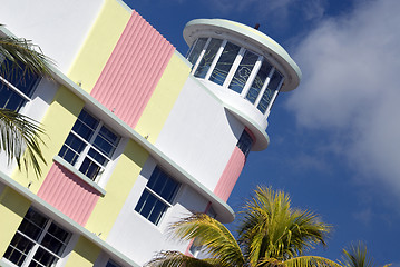 Image showing architecture hotel facade south beach miami florida