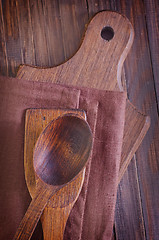 Image showing wooden dishware