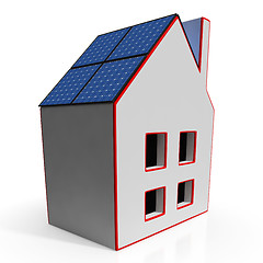 Image showing House With Solar Panels Showing Renewable Energy