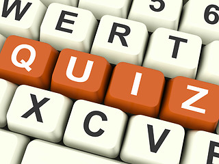 Image showing Quiz Keys Show Test Or Questions And Answers\r