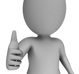 Image showing Thumbs Up Shows Support Approval And Confirmation