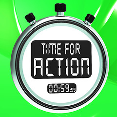 Image showing Time for Action Clock Shows To Inspire And Motivate