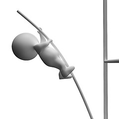 Image showing High Jump 3d Character Showing Achievement And Success