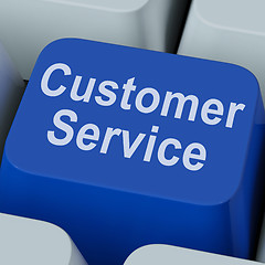 Image showing Customer Service Key Shows Online Consumer Support