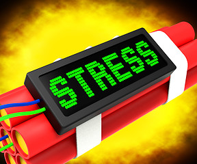 Image showing Stress On Dynamite Shows Pressure Of Work