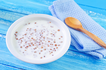 Image showing buckwheat with milk