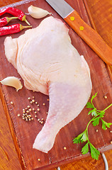 Image showing raw chicken leg