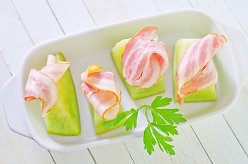 Image showing melon and ham