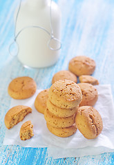 Image showing cookies and milk