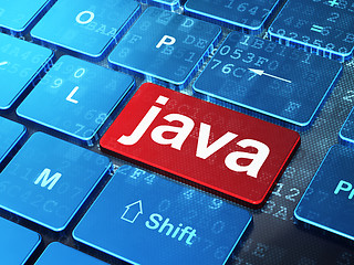 Image showing Programming concept: Java on computer keyboard background