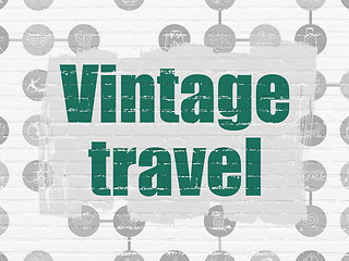 Image showing Tourism concept: Vintage Travel on wall background