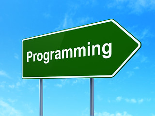 Image showing Database concept: Programming on road sign background