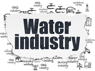 Image showing Industry concept: Water Industry on Torn Paper background