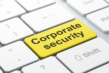 Image showing Privacy concept: Corporate Security on computer keyboard background