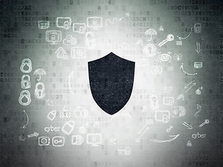 Image showing Security concept: Shield on Digital Paper background