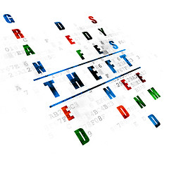 Image showing Safety concept: Theft in Crossword Puzzle