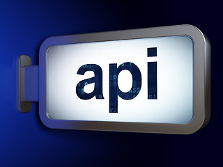 Image showing Database concept: Api on billboard background