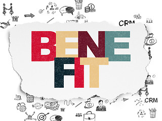 Image showing Finance concept: Benefit on Torn Paper background