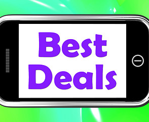 Image showing Best Deals On Phone Shows Promotion Offer Or Discount