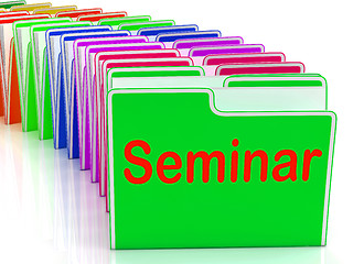 Image showing Seminar Folders Show Convention Presentation Or Meeting