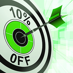 Image showing 10 Percent Off Shows Discount Promotion Advertisement