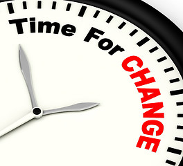 Image showing Time For Change Meaning Different Strategy Or Vary