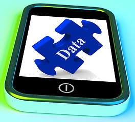 Image showing Data Smartphone Means Storing Or Mining Information