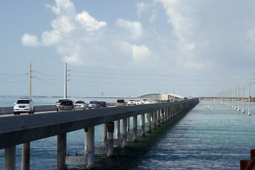 Image showing seven mile bridge florida keys