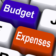 Image showing Budget Expenses Keys Show Company Accounts And Budgeting